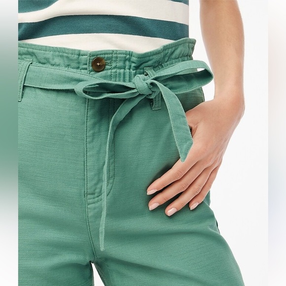 J.Crew Women's Green Cropped Ankle Pants with a Tie-Waist. - Picture 12 of 12